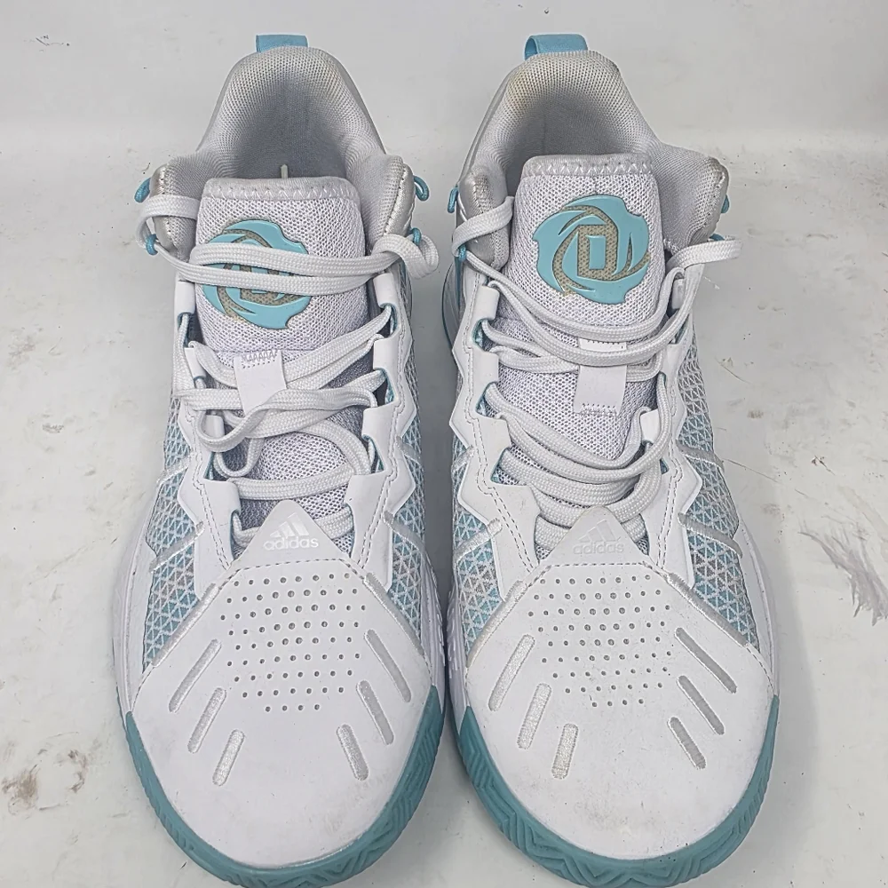 Adidas D Rose Son of Chi Cloud Basketball Shoes Mens 8 White Pulse Aqua